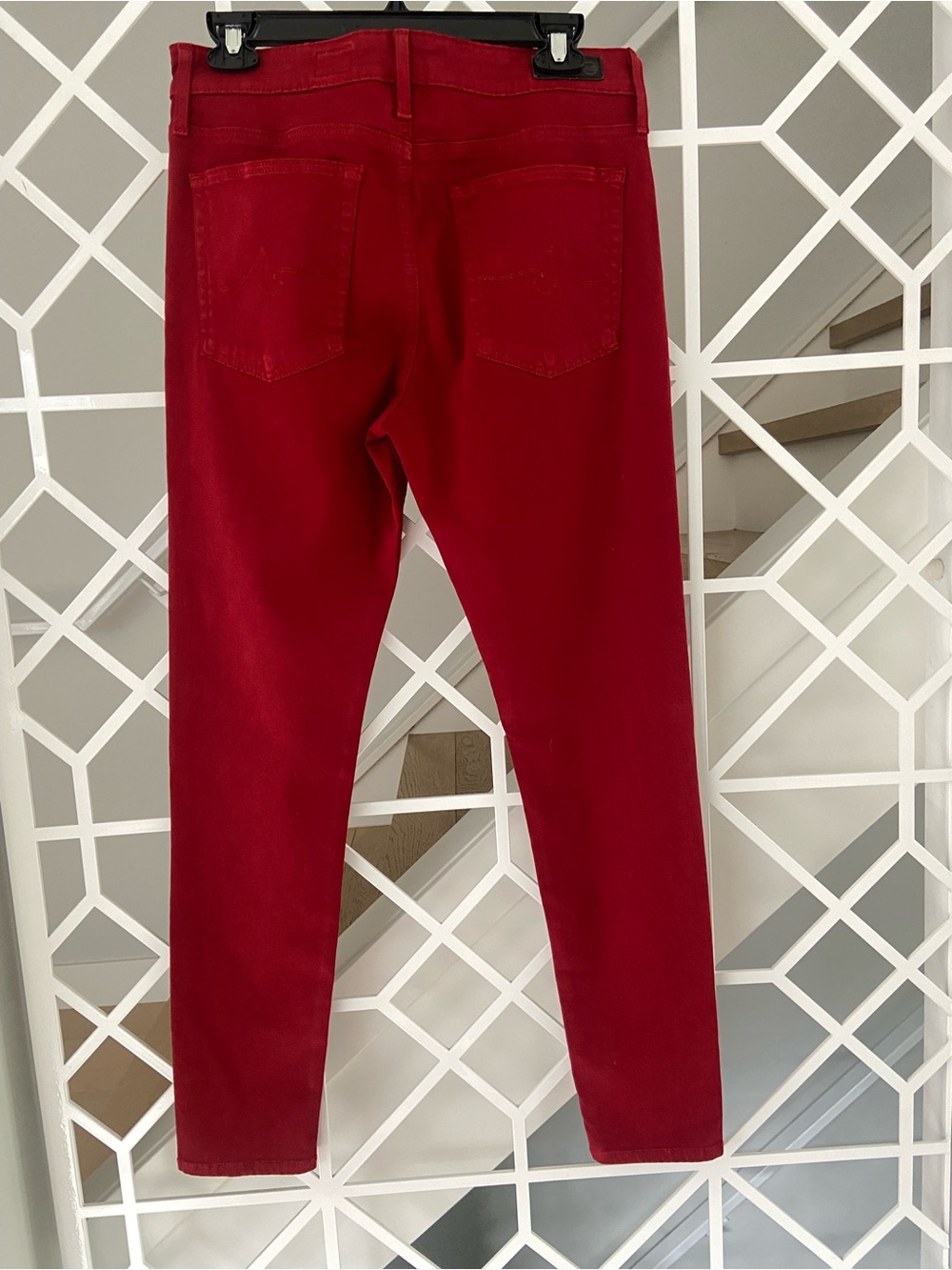 AG Adriano Goldschmied The Farrah High Rise Ankle Jeans Dark Red 30 EUC - Picture 3 of 8
